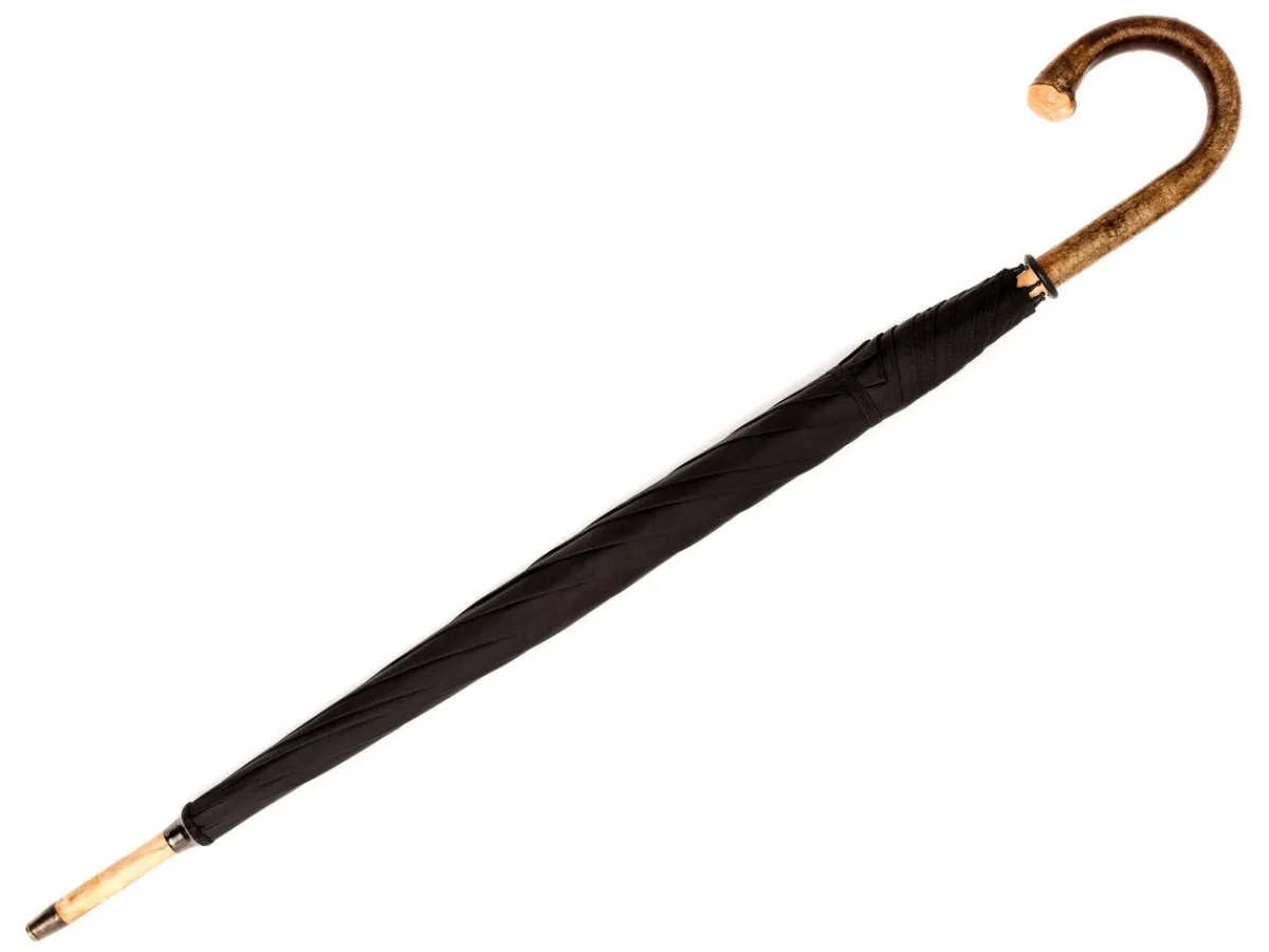 Umbrellas<Fox Umbrellas Solid Hazel Crook Black