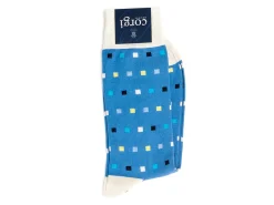 Socks<Corgi Square Dot Socks Blue