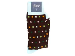 Socks<Corgi Square Dot Socks Brown