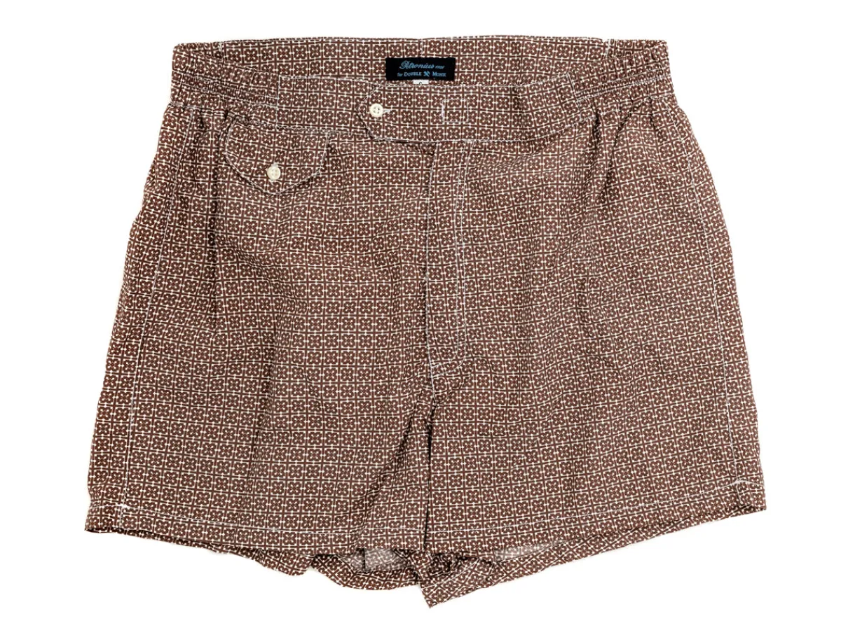 Swimwear | Swimwear<Double Monk Swimming Trunks Floral Brown