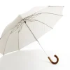 Umbrellas<Fox Umbrellas Telescopic Malacca Handle Ivory & Brown Polka Dot