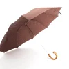 Umbrellas<Fox Umbrellas Telescopic Whangee Handle Brown & White Polka Dot