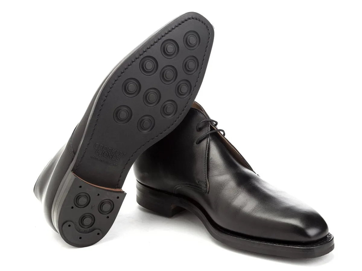 Rubber Soles | Boots<Crockett & Jones Tetbury Black Wax Calf