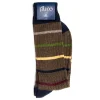 Socks<Corgi Thin Stripe Cotton Socks Grey