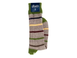Socks<Corgi Thin Stripe Cotton Socks Light Grey
