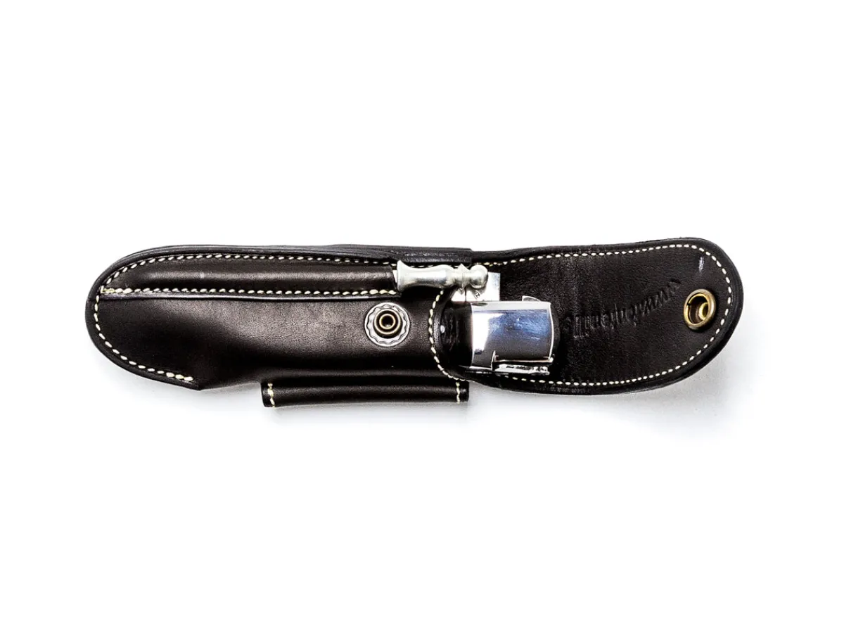 Pocket Knives<Fontenille Pataud Traditional Leather Sheath for Nature Knife Black