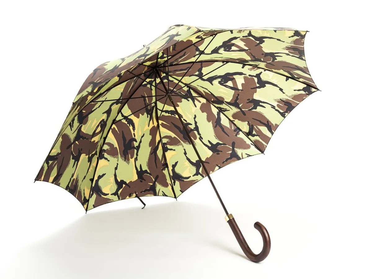 Umbrellas<Fox Umbrellas Tube Dark Brown Handle Camouflage