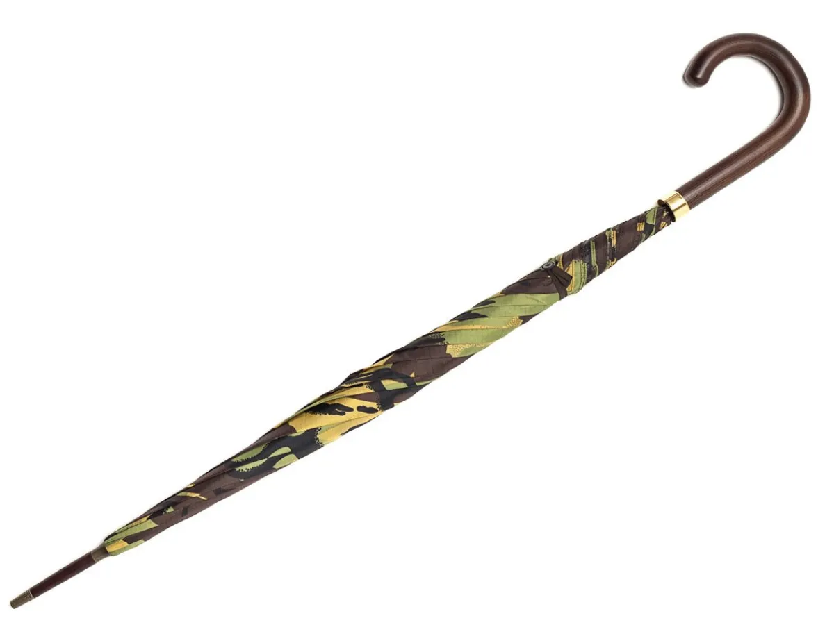 Umbrellas<Fox Umbrellas Tube Dark Brown Handle Camouflage
