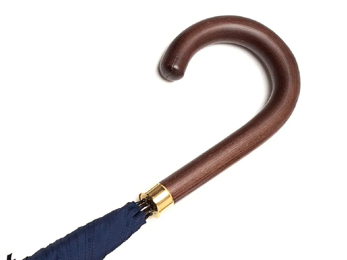 Umbrellas<Fox Umbrellas Tube Dark Brown Handle Navy