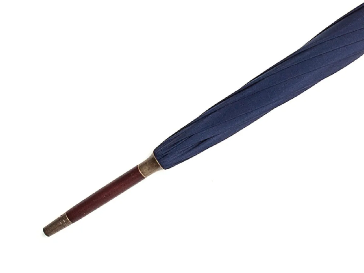 Umbrellas<Fox Umbrellas Tube Dark Brown Handle Navy