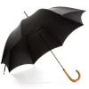 Umbrellas<Fox Umbrellas Tube Malacca Handle with Sterling Silver Fixtures Black