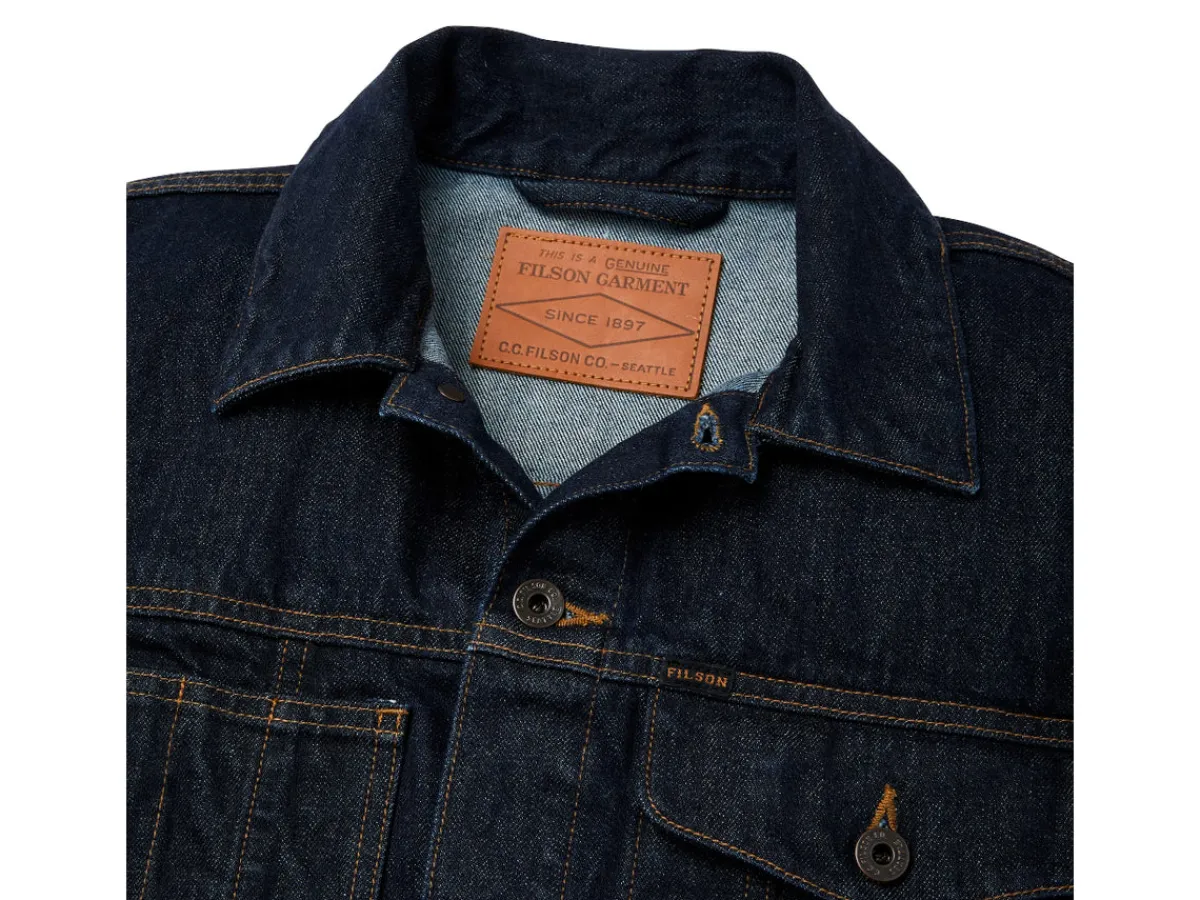 Outerwear | Jackets<Filson Unlined Denim Short Cruiser Rinse Indigo