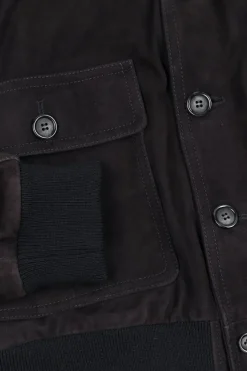 Outerwear | Jackets<Valstar ino Lined Navy Suede
