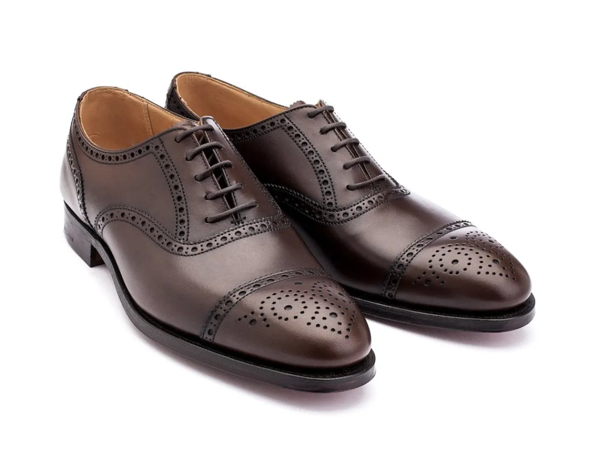 Oxfords | Brogues<Crockett & Jones Westfield Dark Brown Burnished Calf