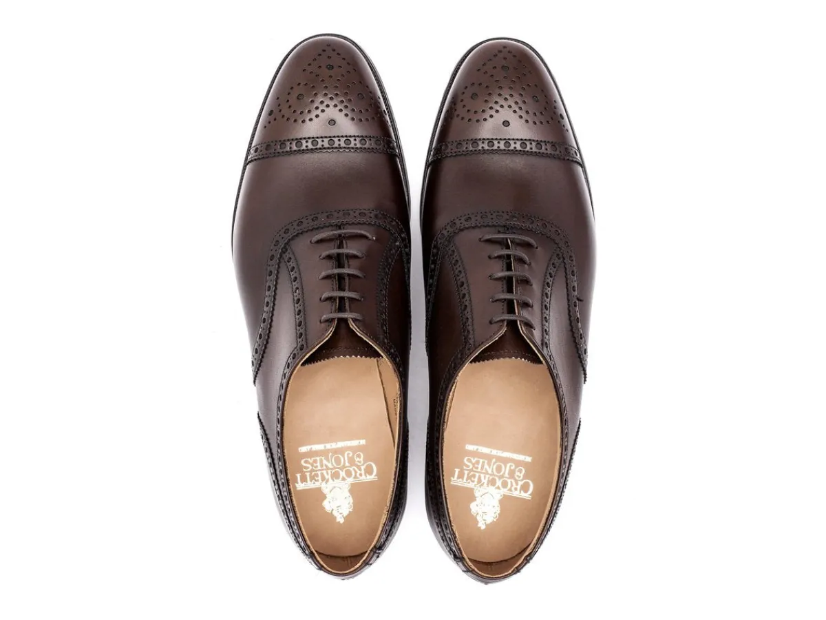 Oxfords | Brogues<Crockett & Jones Westfield Dark Brown Burnished Calf