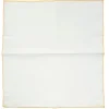 Pocket Squares<Carlo Riva White Linen-Cotton Pochette with Yellow Edge