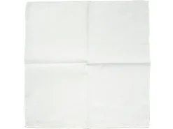 Pocket Squares<Carlo Riva White Linen-Cotton Pochette with White Edge
