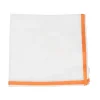 Pocket Squares<Simonnot Godard White-Orange Amalfi Pocket Square