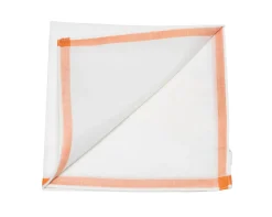 Pocket Squares<Simonnot Godard White-Orange Amalfi Pocket Square