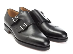 Monk Straps<John Lobb William Black Buffalo Calf