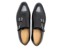 Monk Straps<John Lobb William Black Buffalo Calf