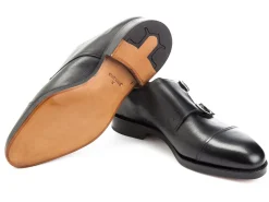 Monk Straps<John Lobb William Black Buffalo Calf