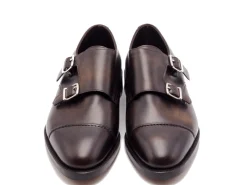 Monk Straps<John Lobb William II Dark Brown Museum Calf