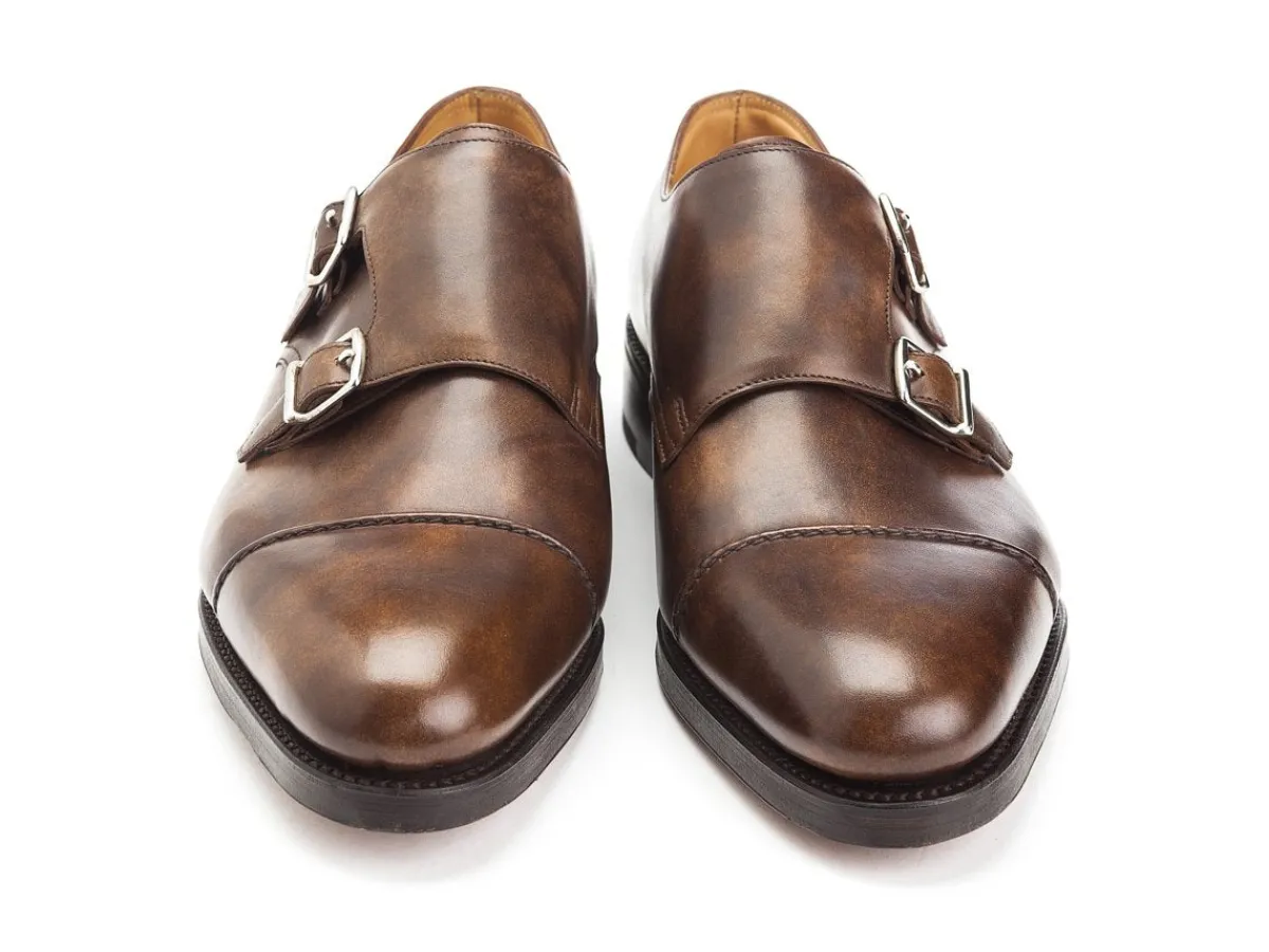 Monk Straps<John Lobb William II Parisian Brown Museum Calf