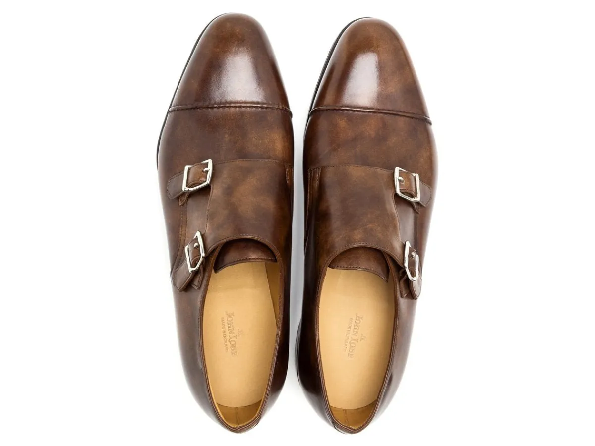 Monk Straps<John Lobb William II Parisian Brown Museum Calf
