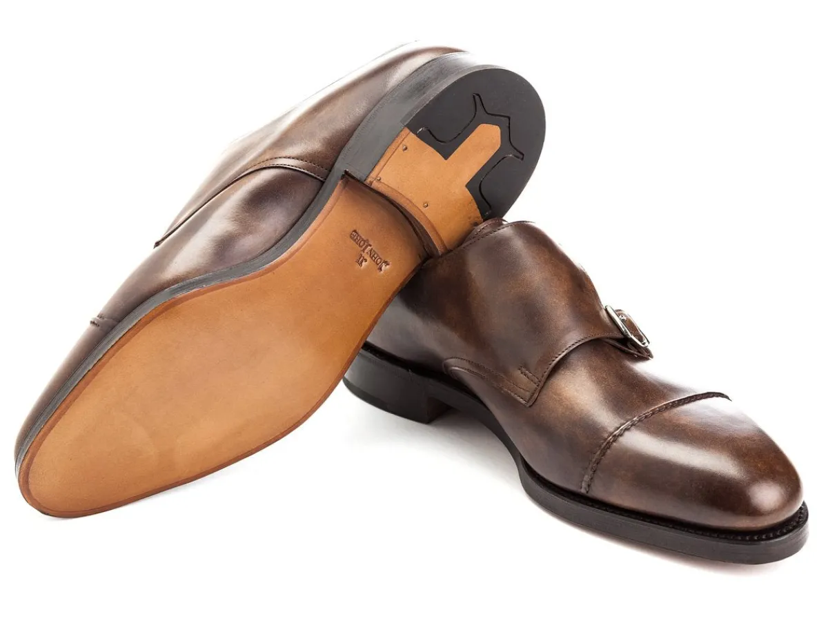 Monk Straps<John Lobb William II Parisian Brown Museum Calf