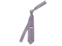 Ties<Double Monk Wool Cashmere Tie Check Lilac