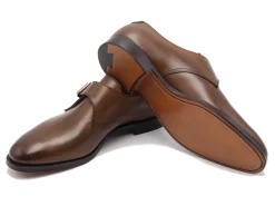 Monk Straps<Crockett & Jones Woollahra 2 Dark Brown Burnished Calf