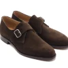 Suede | Monk Straps<Crockett & Jones Woollahra 2 Dark Brown Calf Suede
