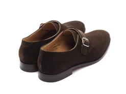 Suede | Monk Straps<Crockett & Jones Woollahra 2 Dark Brown Calf Suede